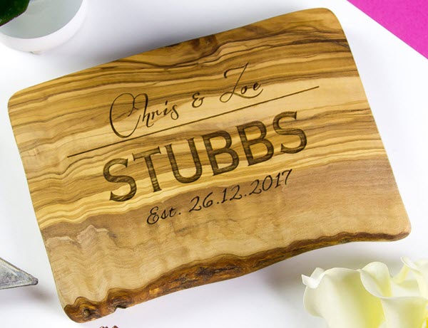 Rustic-Wooden-Chopping-Board | Food For Net Wooden chopping board with a white background and engraving