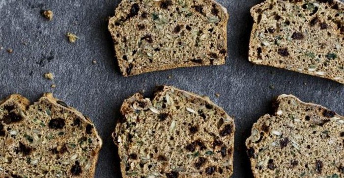 Sara Louise’s No More Rye Super Bread | Food For Net Slices of keto bread on a black background