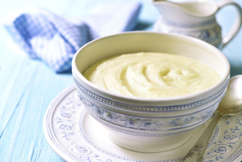 A bowl of semolina porridge