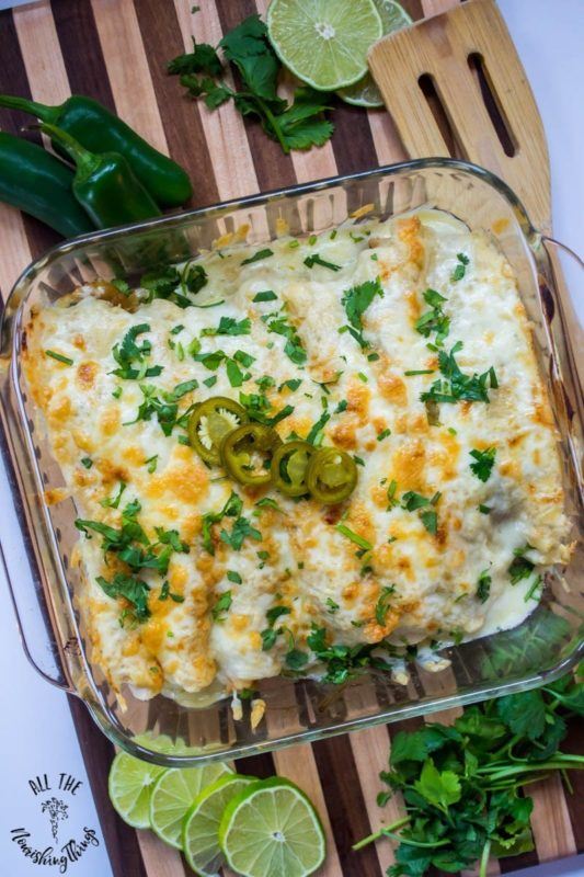 Shrimp & Greens Enchiladas With Jalapeno ‘Cream’ Sauce | Food For Net Shrimp enchiladas with sauce