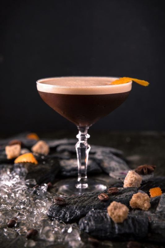 A Siliciano cocktail with coffee