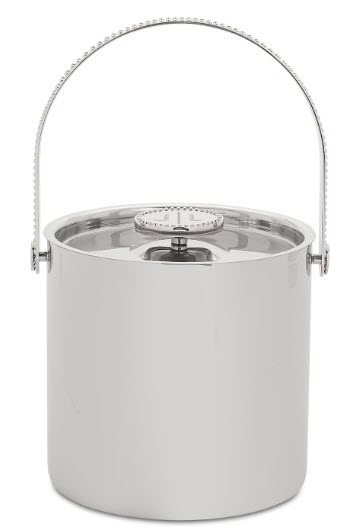 Silver Beaded Ice Bucket | Food For Net An ice bucket with silver beads