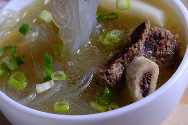 Korean Beef Rib Soup with noodles