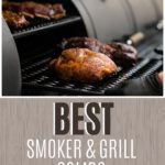 Smoker with grilled chicken to represent the best smoker and grill combos.