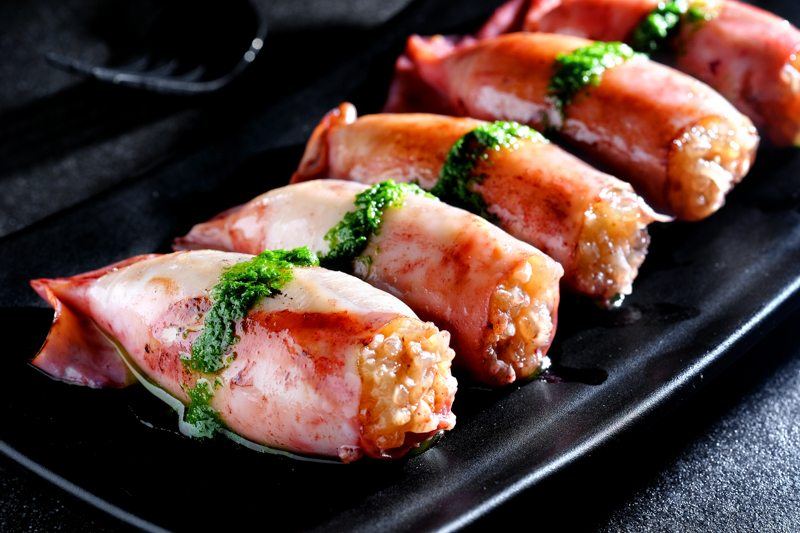 Sous Vide Squid Stuffed with Sticky Chorizo Rice Recipe