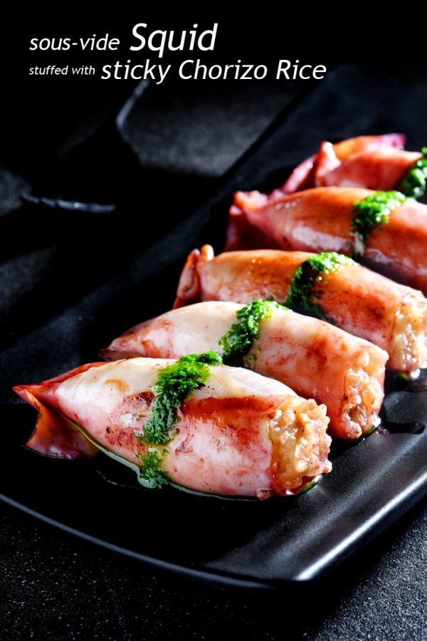 Sous Vide Squid Stuffed with Sticky Chorizo Rice Food For Net