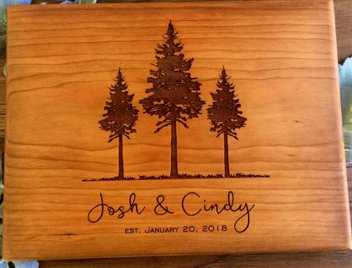 Stand-Of-Trees-Engraved-Cutting-Board | Food For Net Cutting board with a stand of trees