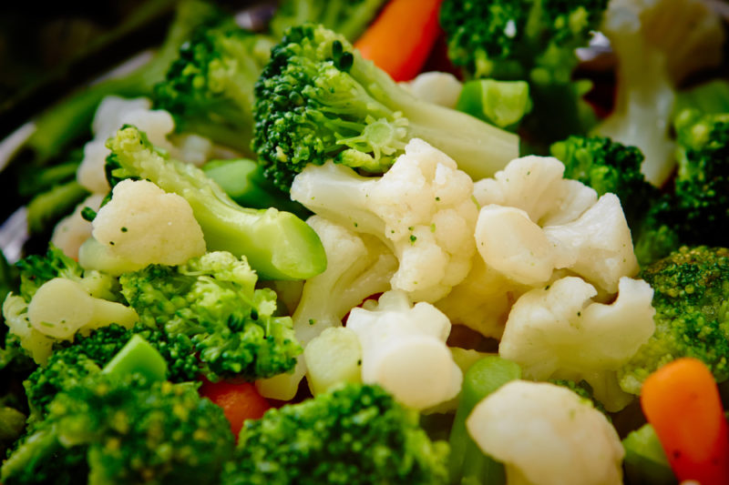 Steamed vegetables | Food For Net Fresh steamed vegetables, including broccoli and cauliflower