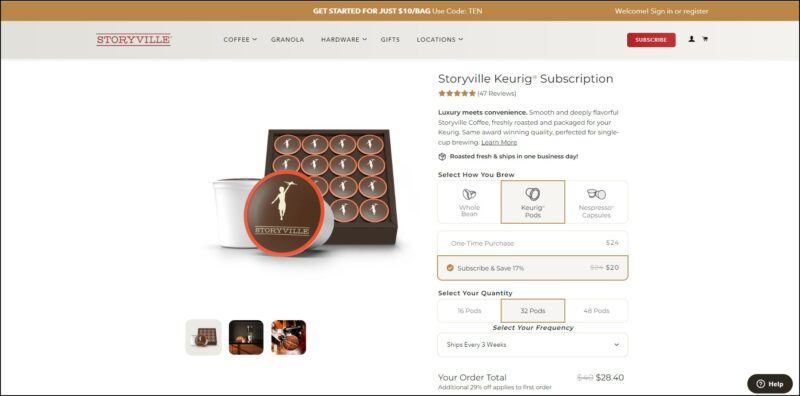 K Cup Subscription by Storyville - Keurig® Coffee Subscription – Storyville  Coffee