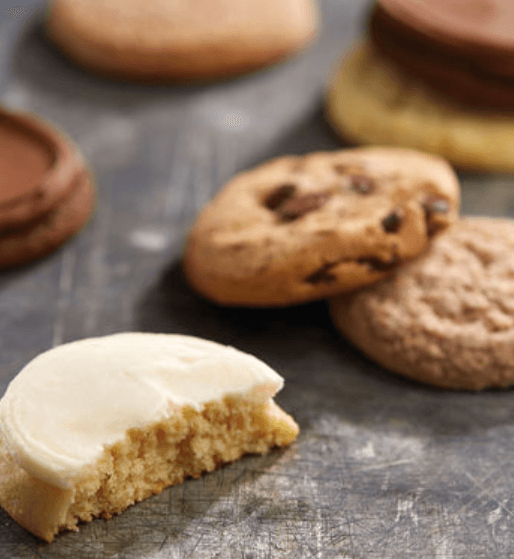 Selection of cookies on a black table