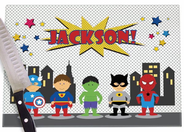 Superhero-Cutting-Board | Food For Net Cutting board with cartoon superheroes