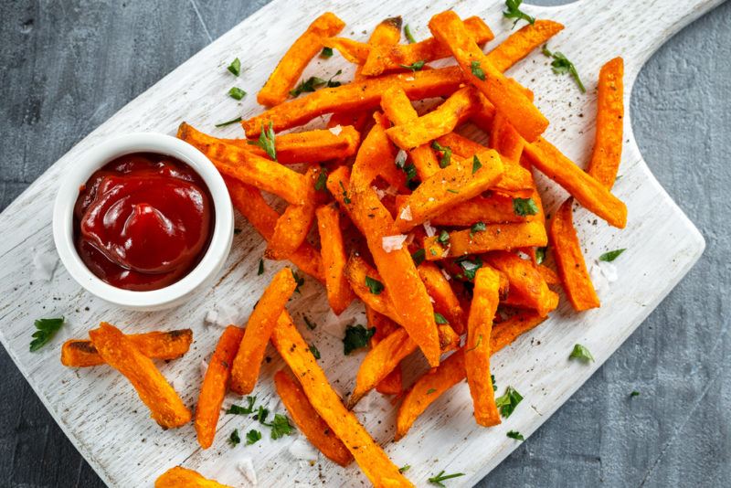 Fries made from sweet potatoes