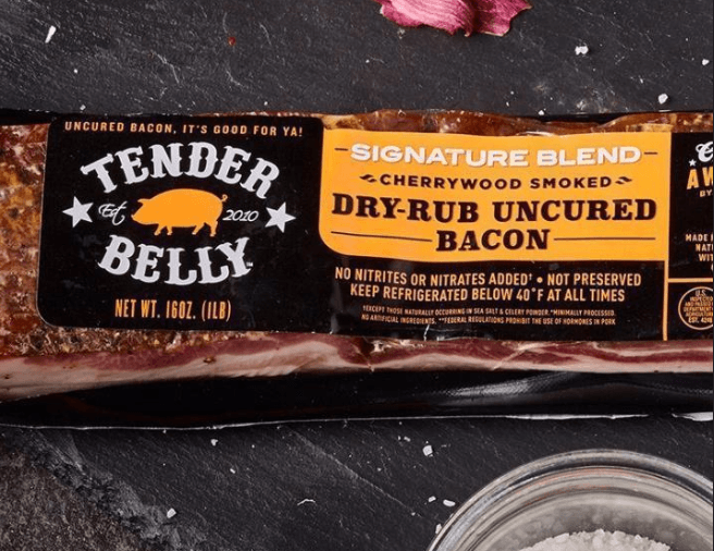 A packet of bacon from Tender Belly