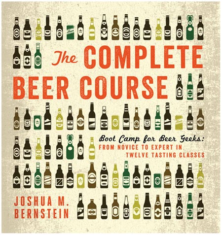 Book cover showing a wide range of stylized beer bottles and cans. 