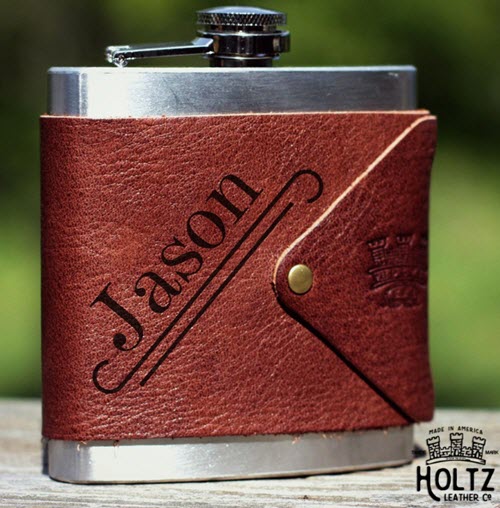 The-Hatch-Fine-Leather-Flask | Food For Net Stainless steel flask encompassed with leather