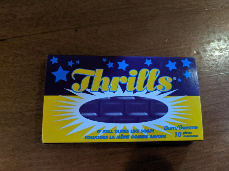 Thrills soap flavored gum