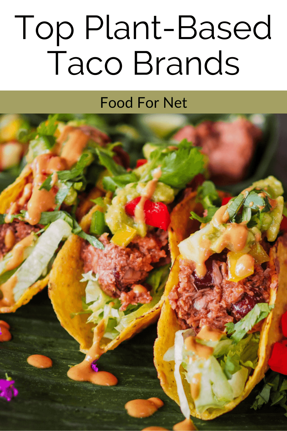 Three plant-based tacos, made with the best plant-based taco meat