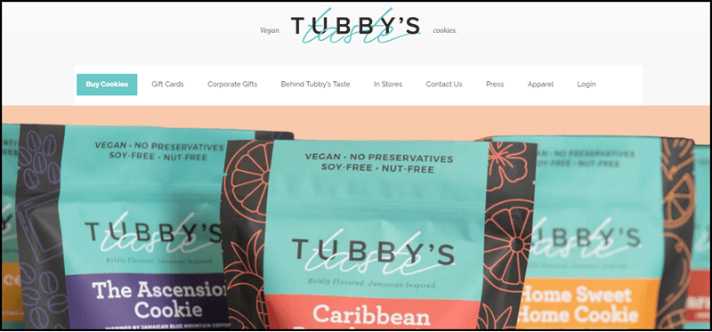 Tubby’s Taste website screenshot