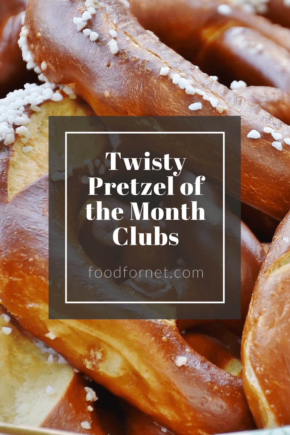 Close up image of twisted pretzels on a table showing salt grains