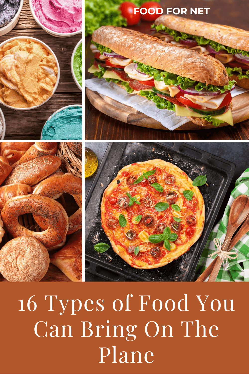 Food To Bring On A Plane. Four types of food that you can bring on the plane, including pizza, sandwiches, baked food, and ice cream