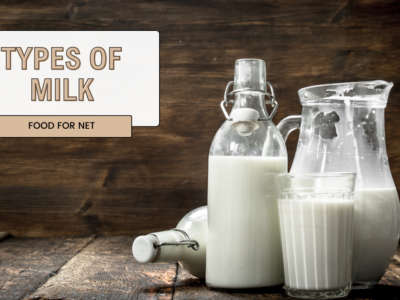 Bottles and jugs of milk, highlighting a few of the many types of milk.