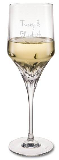Vera Wang Peplum Goblet | Food For Net Goblet wine glass with engraving