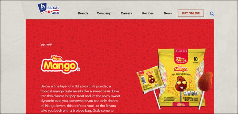 A screenshot showing vero mango candy