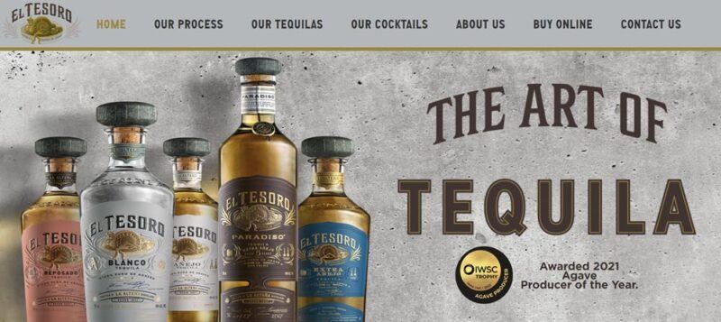 Website screenshot from El Tesoro