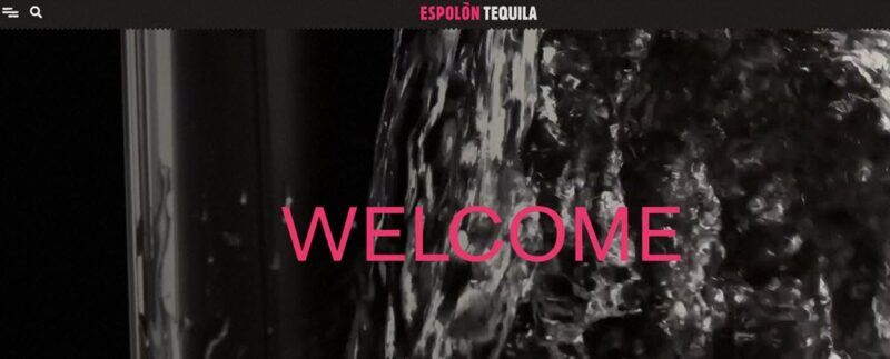 Website screenshot from Espolon Añejo Tequila