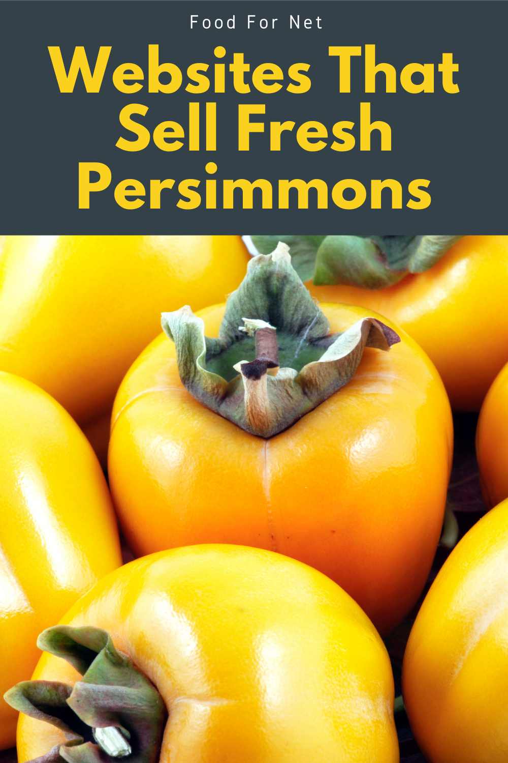 A collection of yellow persimmons