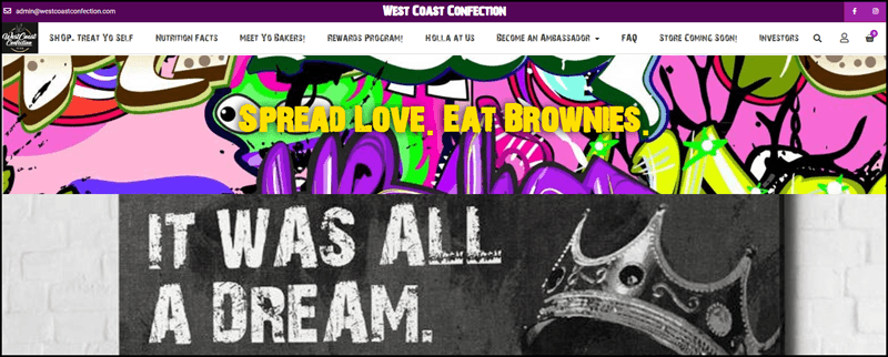 West Coast Confection website screenshot