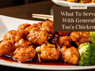 A white plate with a delicious meal, highlighting the question of what to serve with General Tso's chicken
