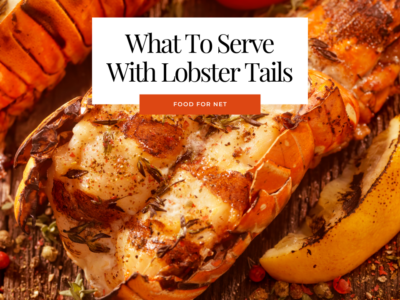 Delicious freshly cooked lobster tails on a table, looking at what to serve with lobster tails.