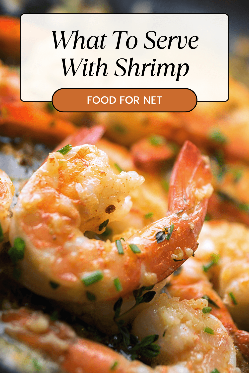 A close up image of cooked shrimp, highlighting the question of what to serve with shrimp