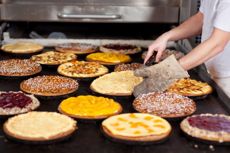 artisan bakery with fresh pies