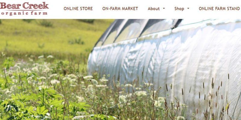 bear creek organic farm home page