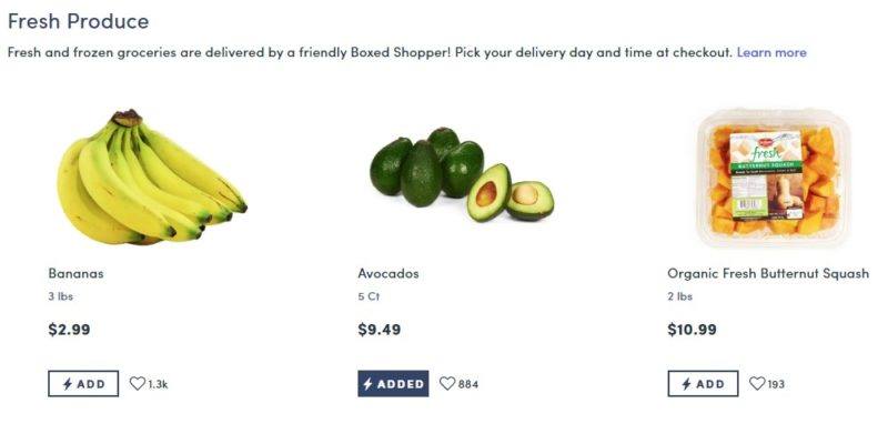 boxed produce category page