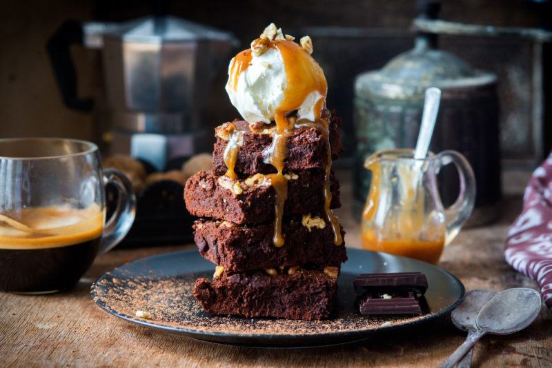 brownies and ice cream