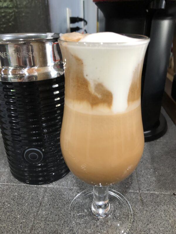 cafe latte with foam