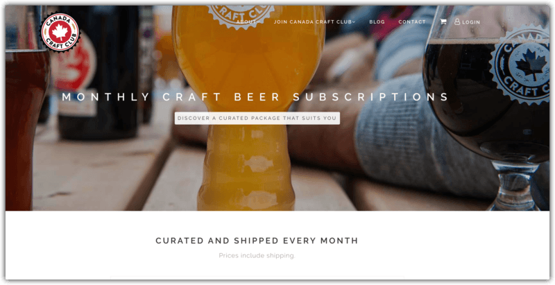 canada craft club beer subscription website