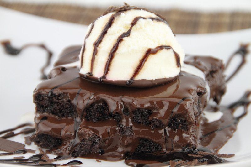 Chocolate Brownie with Ice Cream