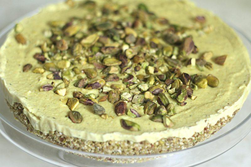 Turmeric, Cardamom and Pistachio Cheesecake