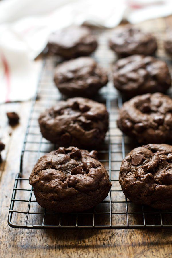 Thick Double Chocolate Cookies