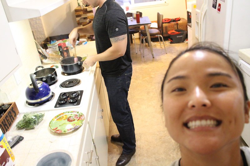 photo selfie of cooking in the kitchen