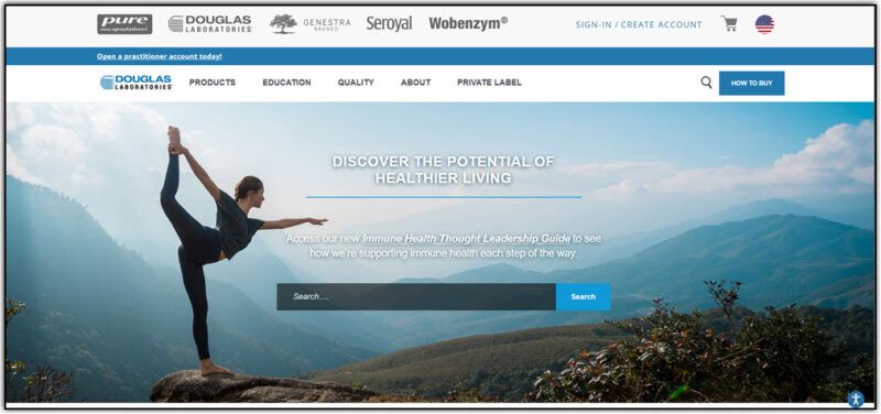 douglas laboratories home page screenshot