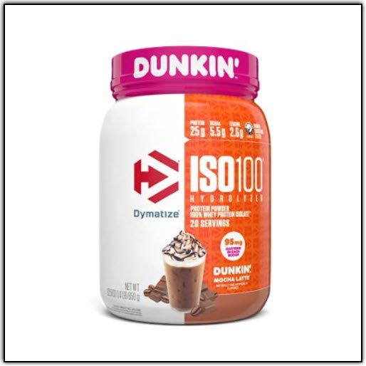 Dymatize Protein Powder Dunkin Latte Flavor