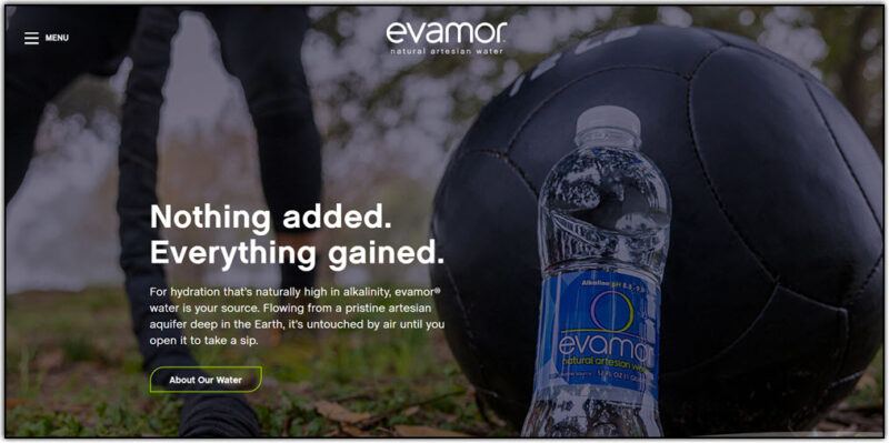 evamore homepage screenshot