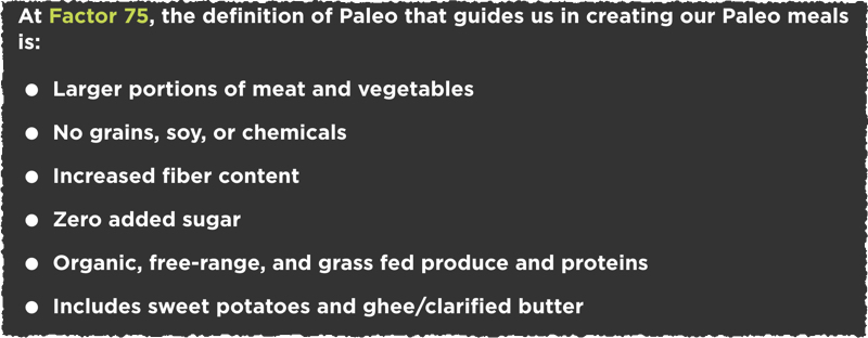 factor 75 paleo rules