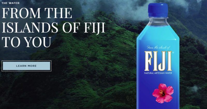 fiji water delivery service page