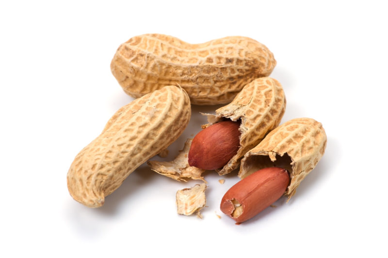 fresh peanuts, with their skins still intact